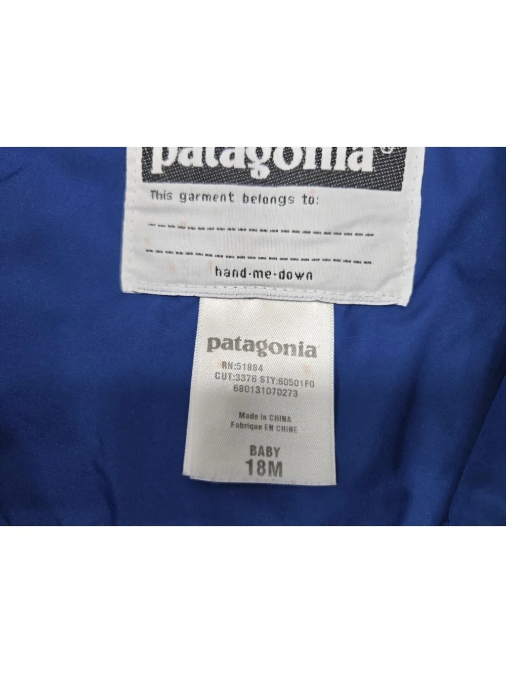Patagonia Snow Patrol Suit Ski Outdoor Waterproof H2NO Size 18M BABY INFANT